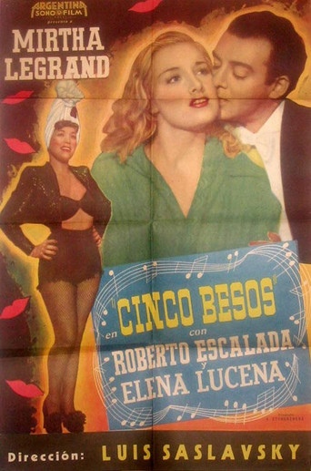 Cinco besos poster