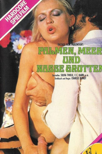Palmen, Meer und nasse Grotten poster