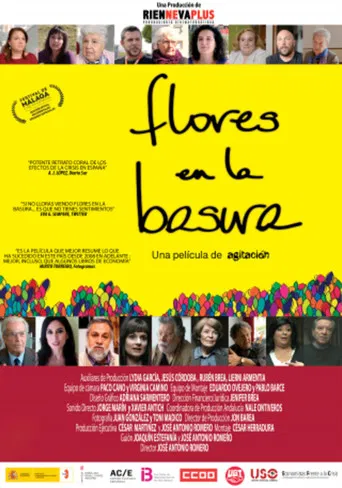 Flores en la basura poster