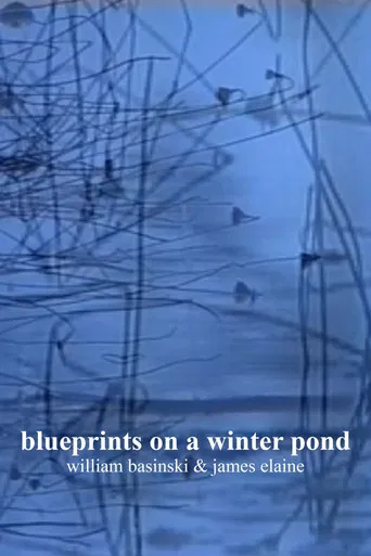 blueprints on a winter pond poster