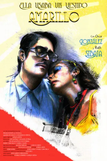 She wore a yellow dress poster