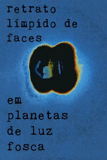 Retrato límpido de faces em planetas de luz fosca poster