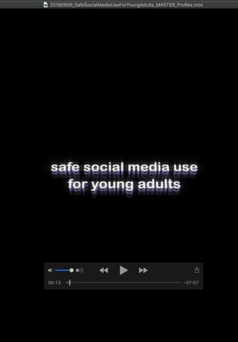 Safe Social Media Use for Young Adults poster
