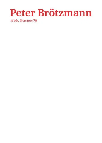 N.B.K. Konzert 70 poster