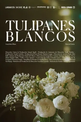 Tulipanes blancos poster