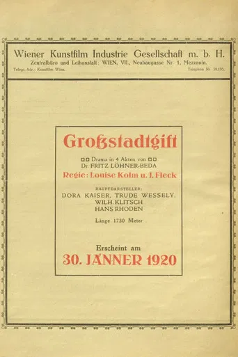 Großstadtgift poster
