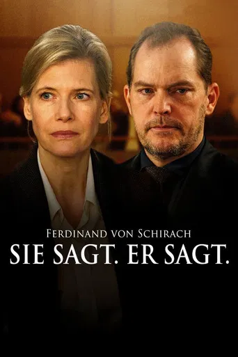 Sie sagt. Er sagt. poster