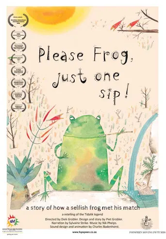 Please frog, just one sip! poster