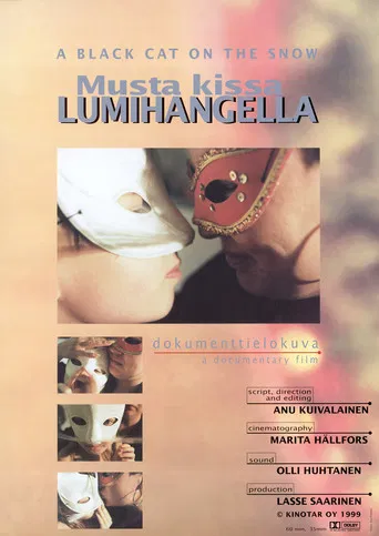 A Black Cat On The Snow poster