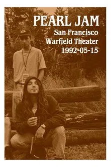 Pearl Jam: Warfield Theater, San Francisco 1992 poster
