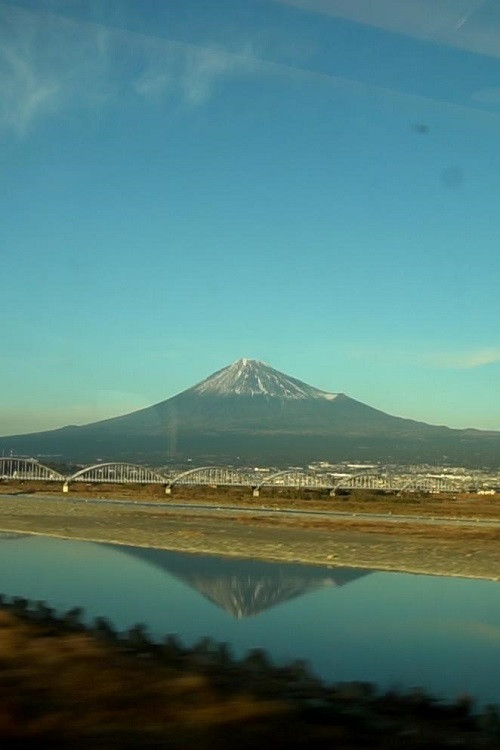 Mount Fuji Seen from a Moving Train poster