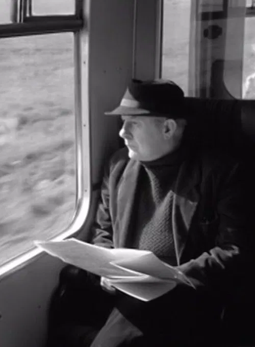 John Betjeman Goes By Train poster