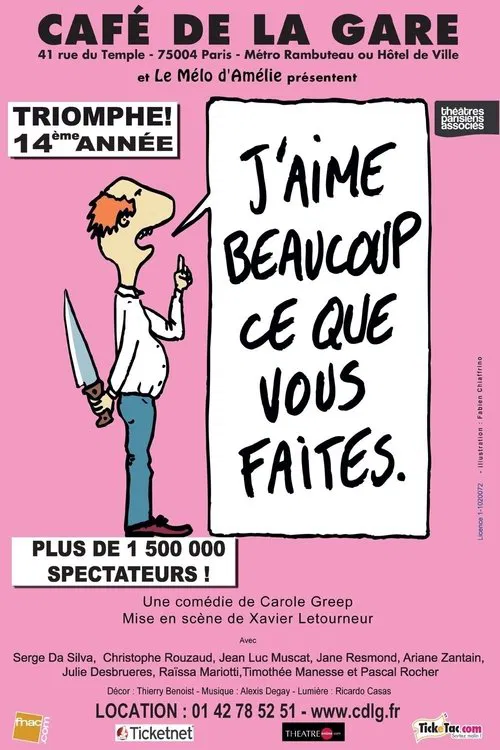 J'aime beaucoup ce que vous faites poster