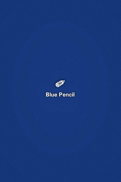 blue pencil poster