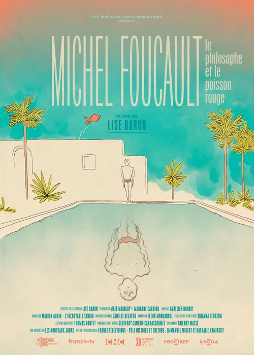 Michel Foucault, le philosophe et le poisson rouge. poster
