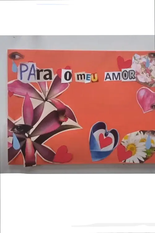 Sentada à Mesa, O Sentimento de Amor, em uma Colagem. poster