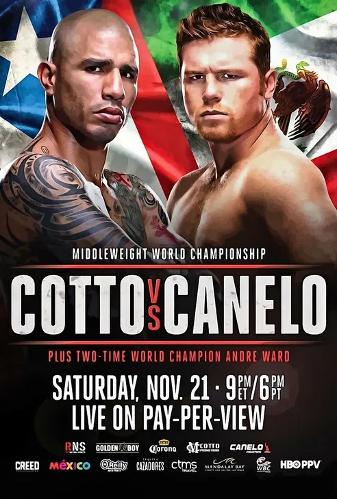 Miguel Cotto vs. Canelo Álvarez poster