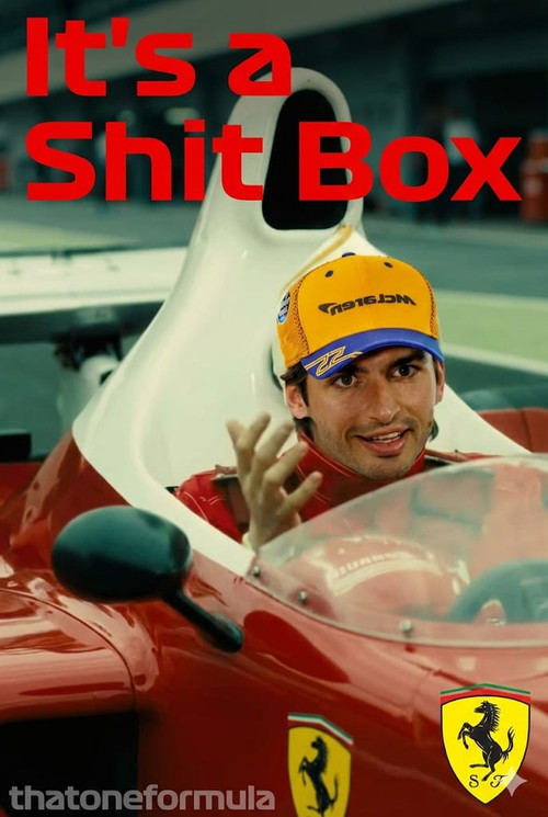 How Carlos Sainz felt after driving the 2021 Ferrari SF-21 poster