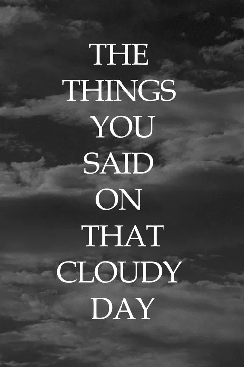 The Things You Said On That Cloudy Day poster