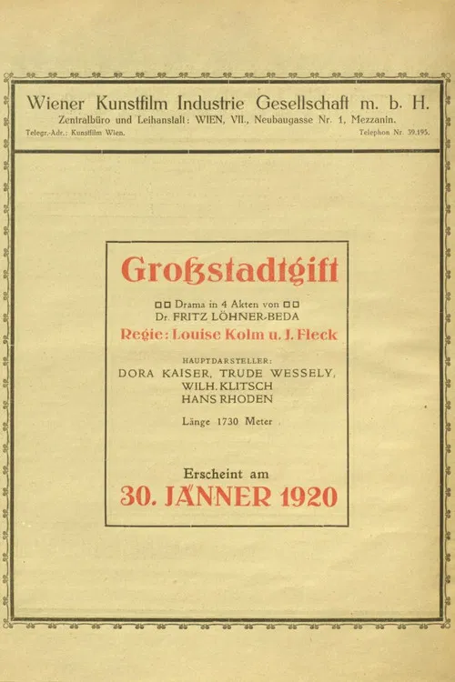 Großstadtgift poster