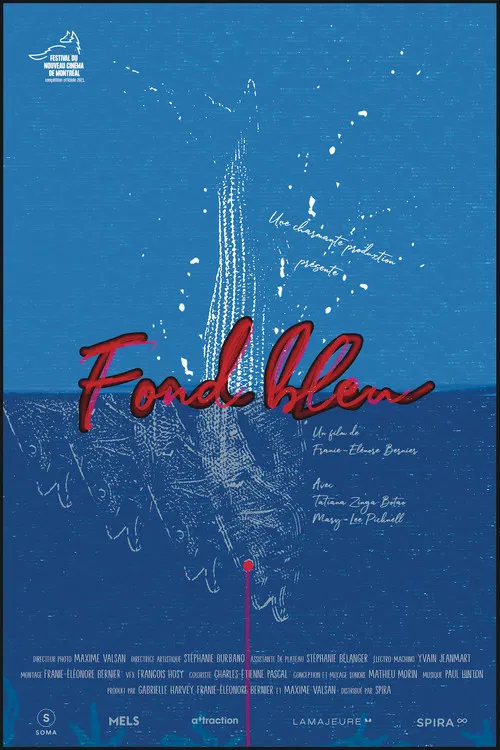 Fond bleu poster
