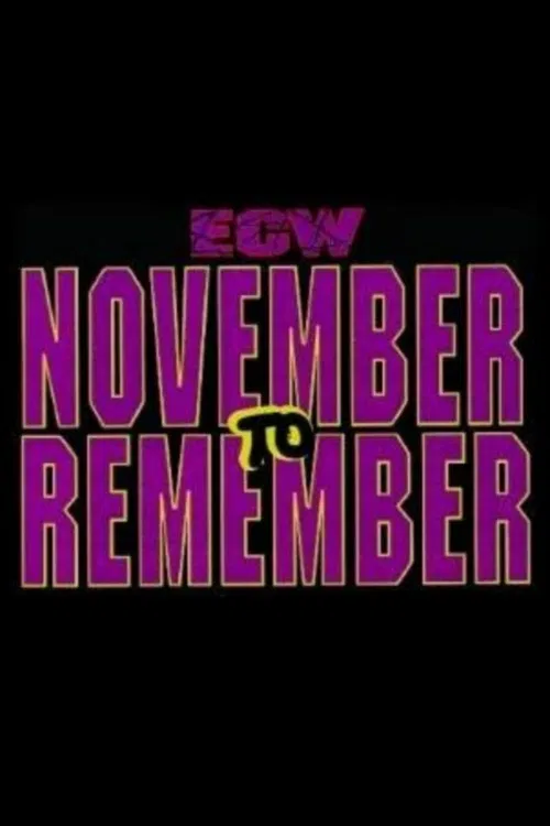 ECW November to Remember 1993 poster