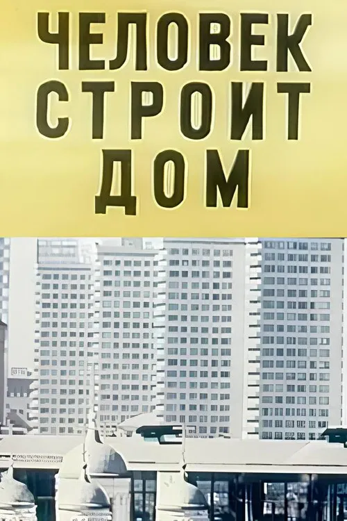 Человек строит дом poster