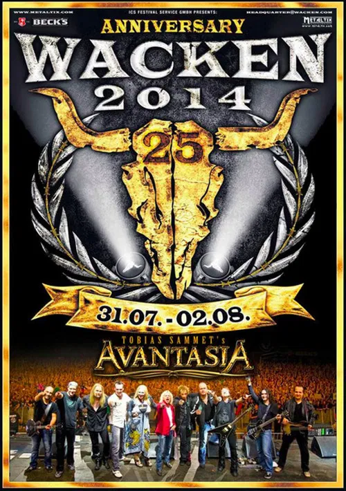 Tobias Sammet's Avantasia: Wacken Open Air 2014 poster