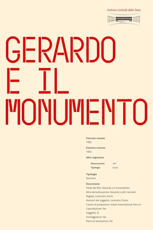 Gerardo E Il Monumento poster