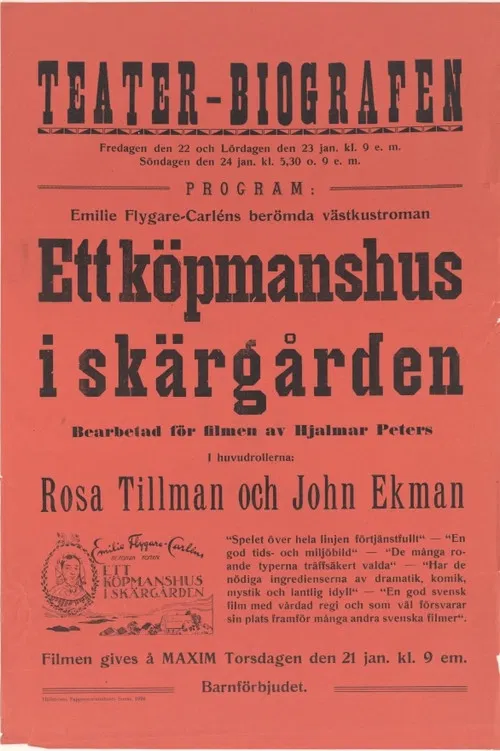 Ett köpmanshus i skärgården poster