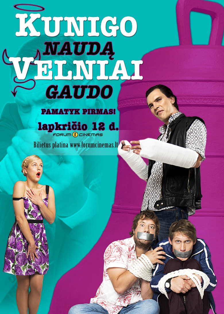 Kunigo naudą velniai gaudo poster background