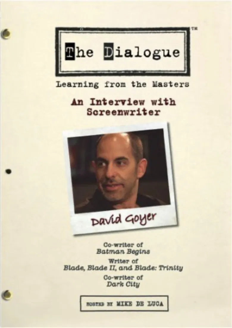 The Dialogue: An Interview with Screenwriter David Goyer poster background