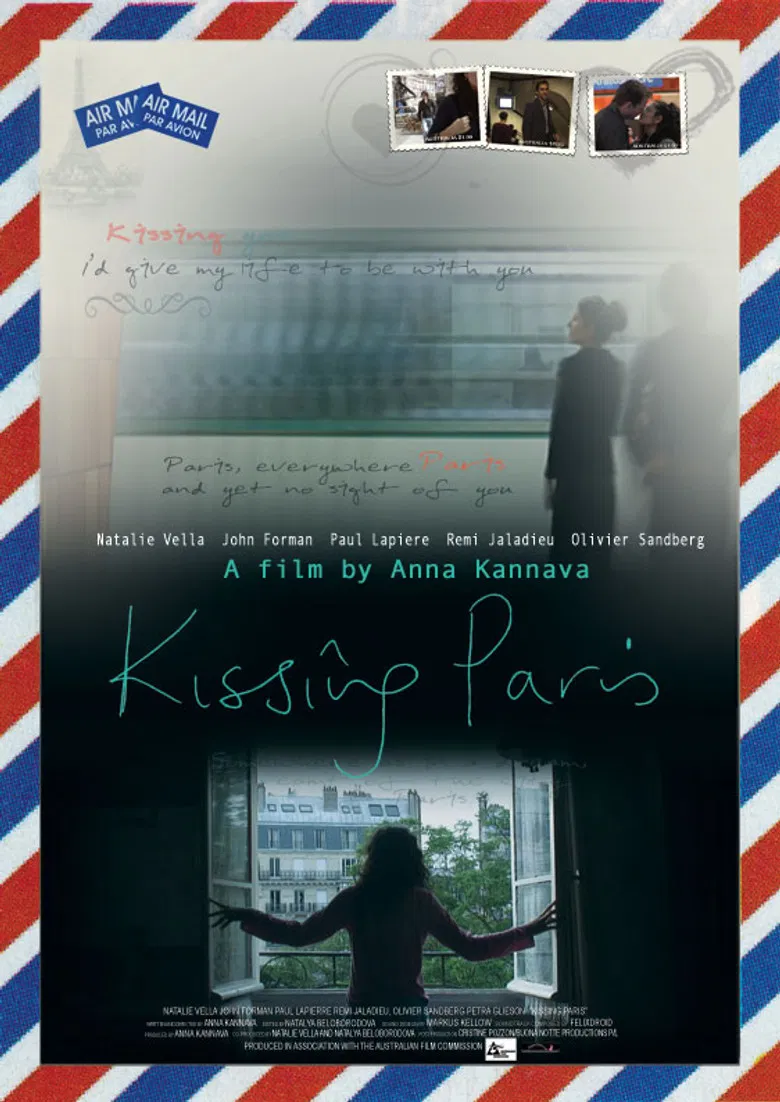 Kissing Paris poster background