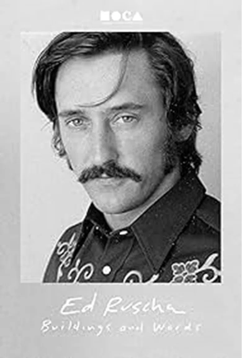 Ed Ruscha: Buildings and Words poster background