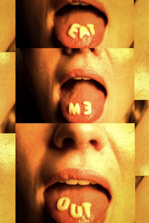 EAT ME OUT poster background