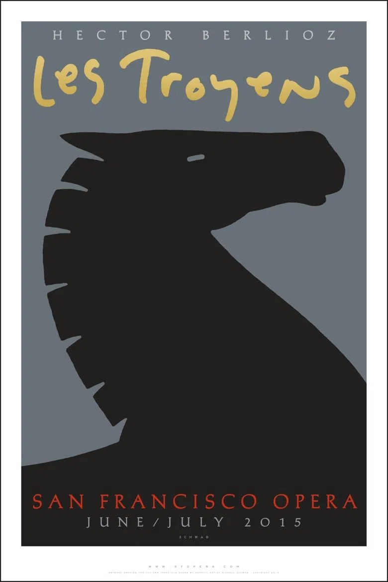 Les Troyens - San Francisco Opera poster background