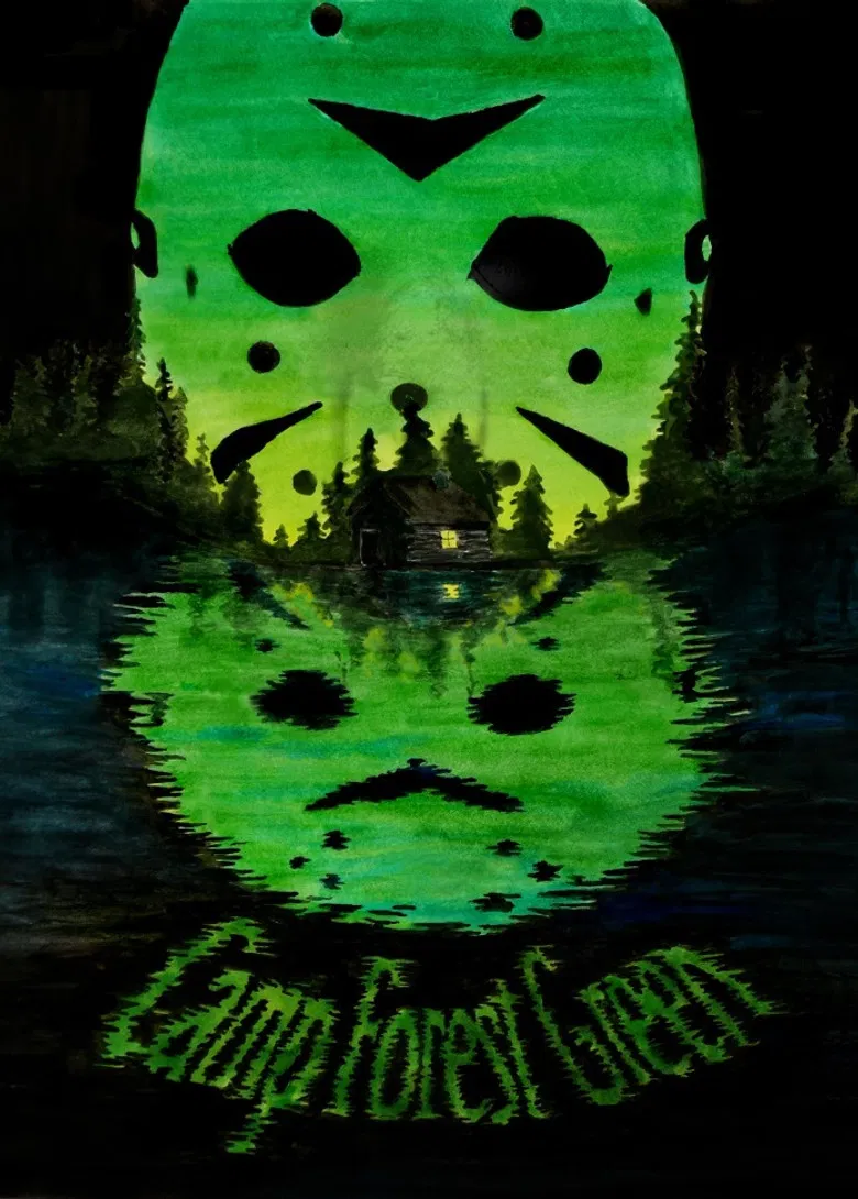 Camp Forest Green poster background