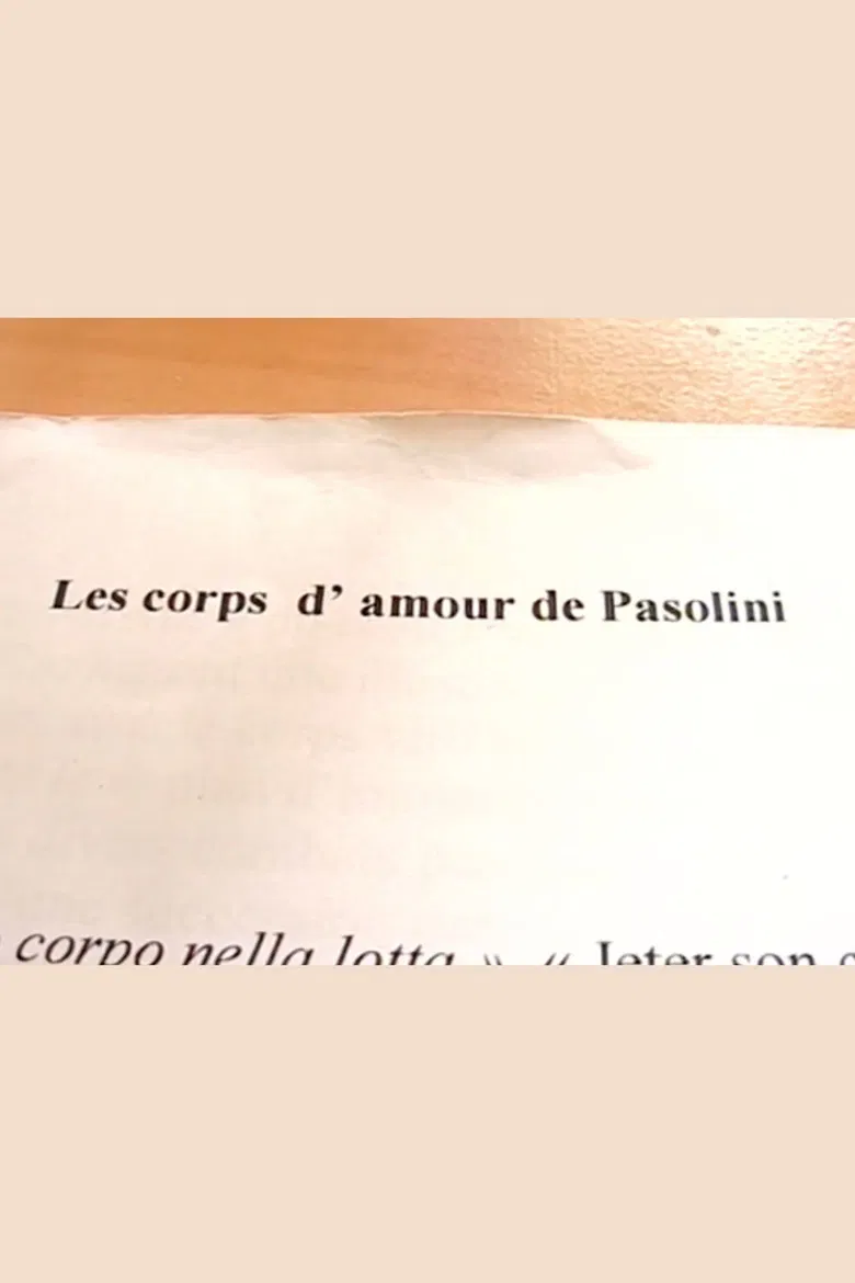 Les corps d'amour de Pasolini poster background