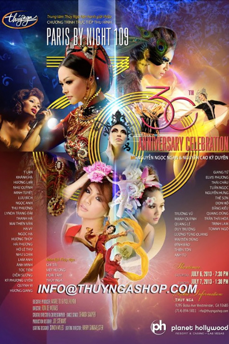 Paris by Night 109: 30th Anniversary Celebration poster background