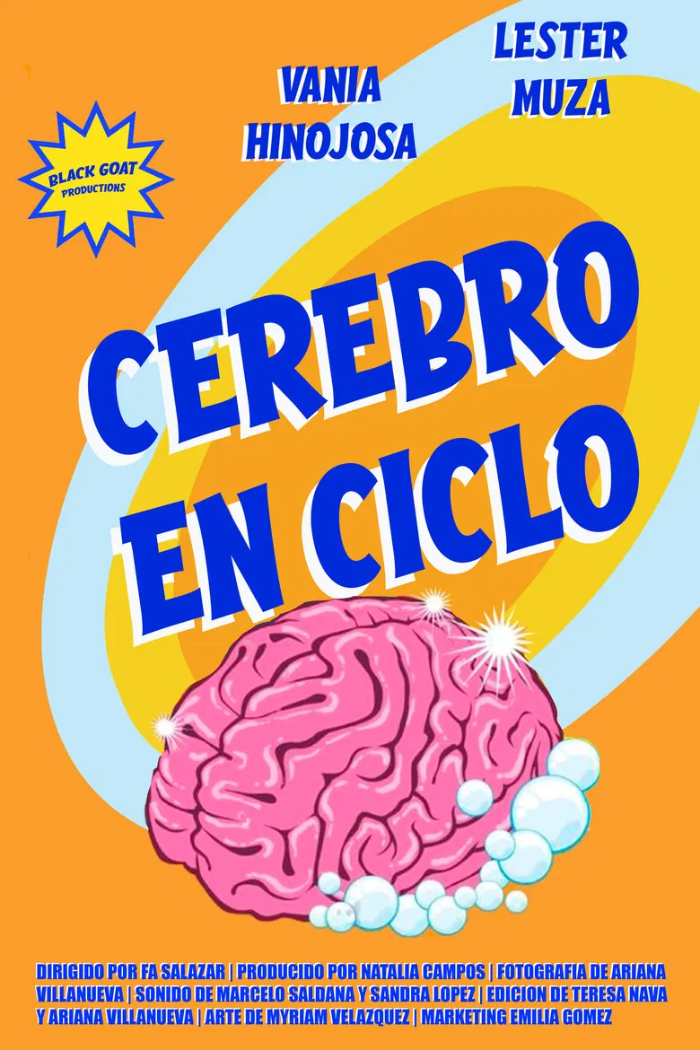 Cerebro en ciclo poster background