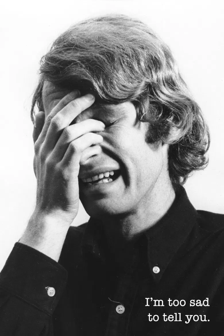 I'm Too Sad to Tell You poster background