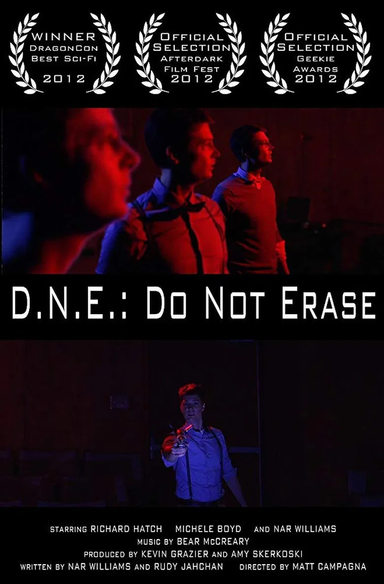 D.N.E.: Do Not Erase poster background