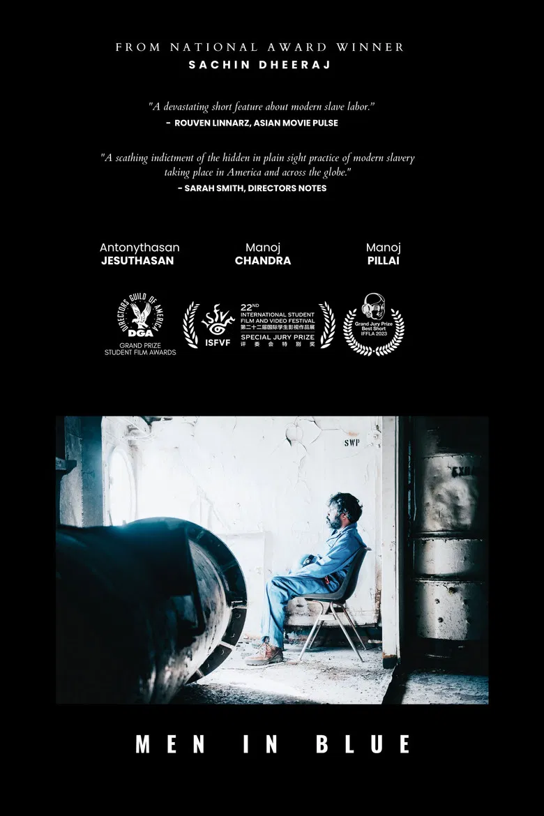 Men in Blue poster background