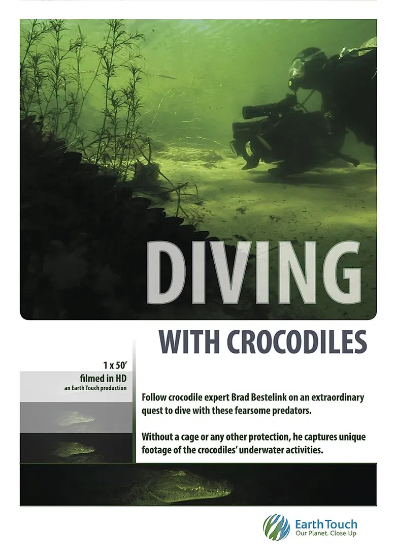 Diving with Crocodiles poster background