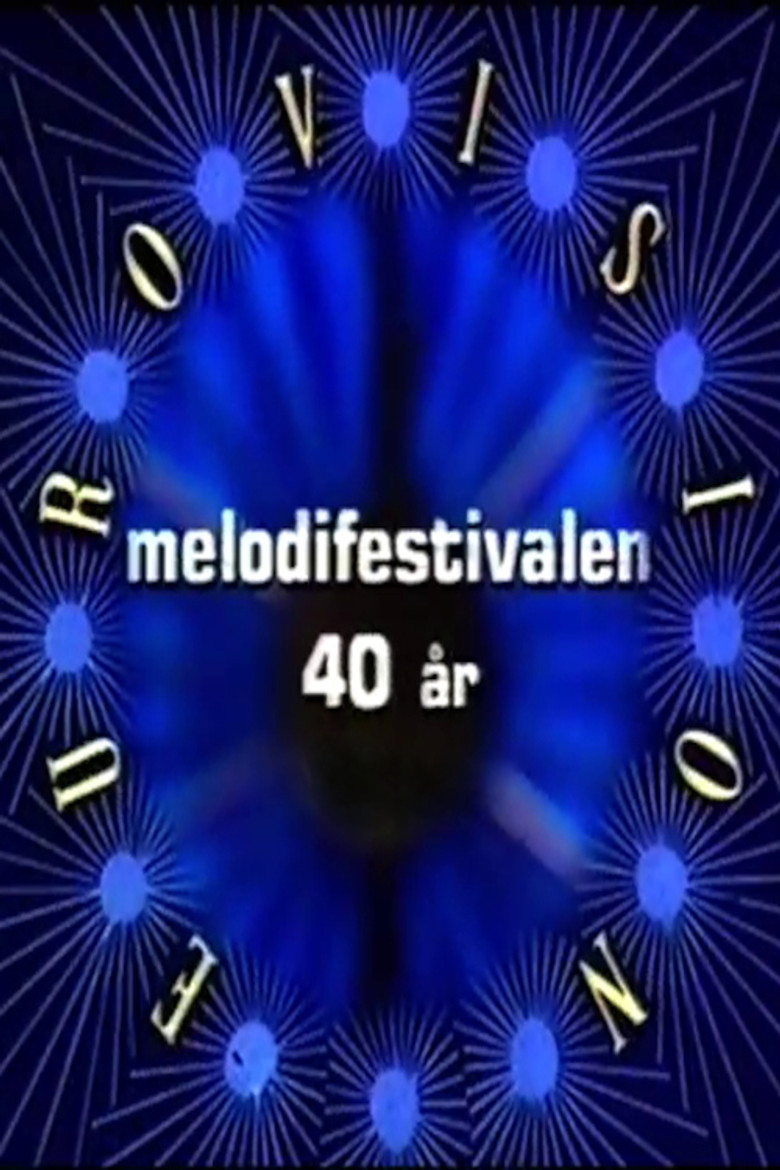Melodifestivalen 40 år poster background
