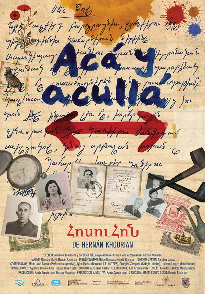 Acá y acullá poster background