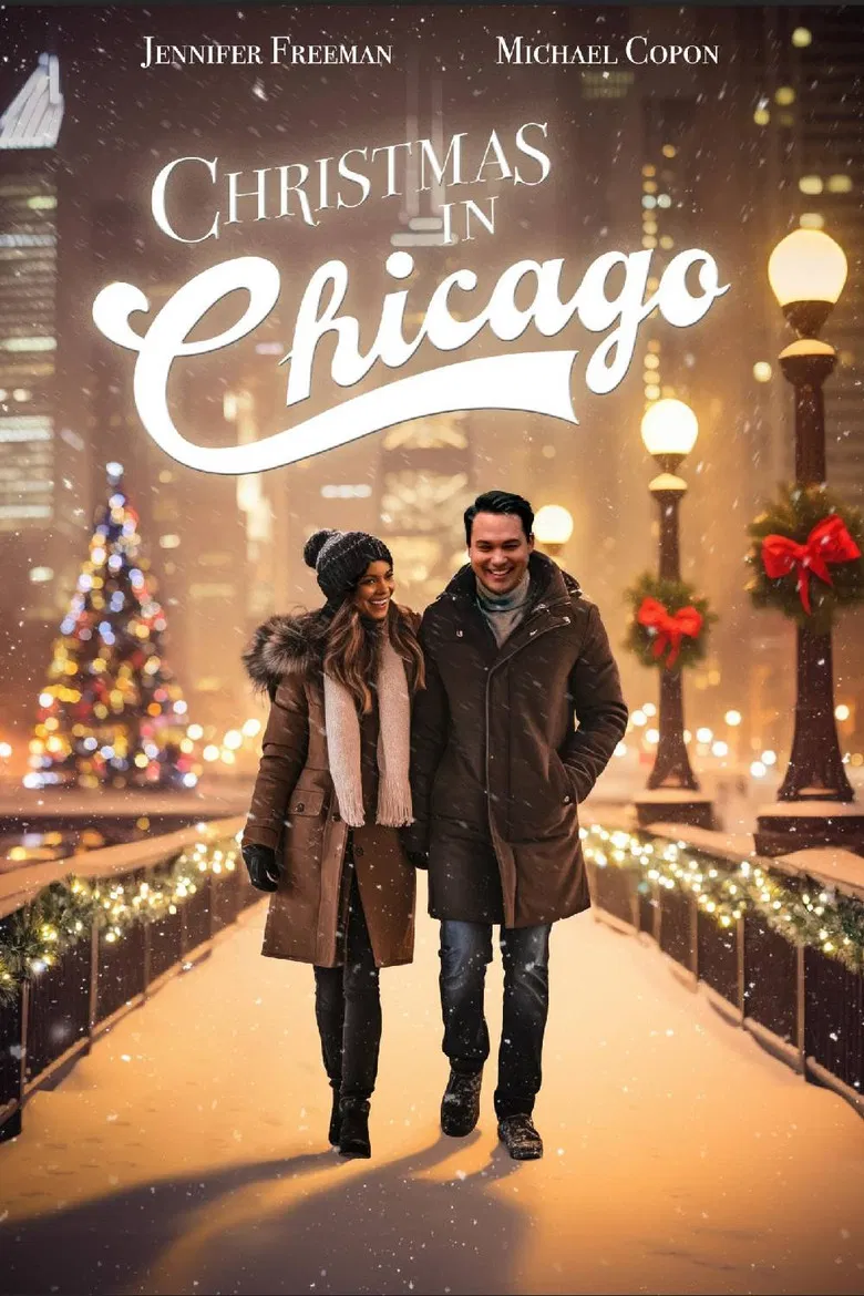 Christmas in Chicago poster background