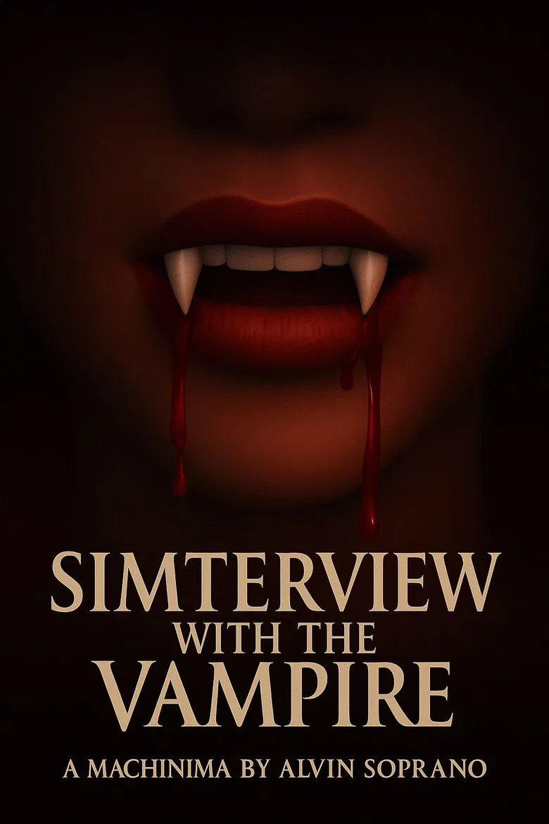 Simterview with the Vampire poster background