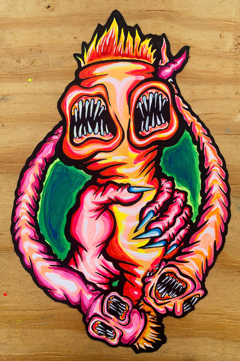 Fat Fleshy Fingers poster background