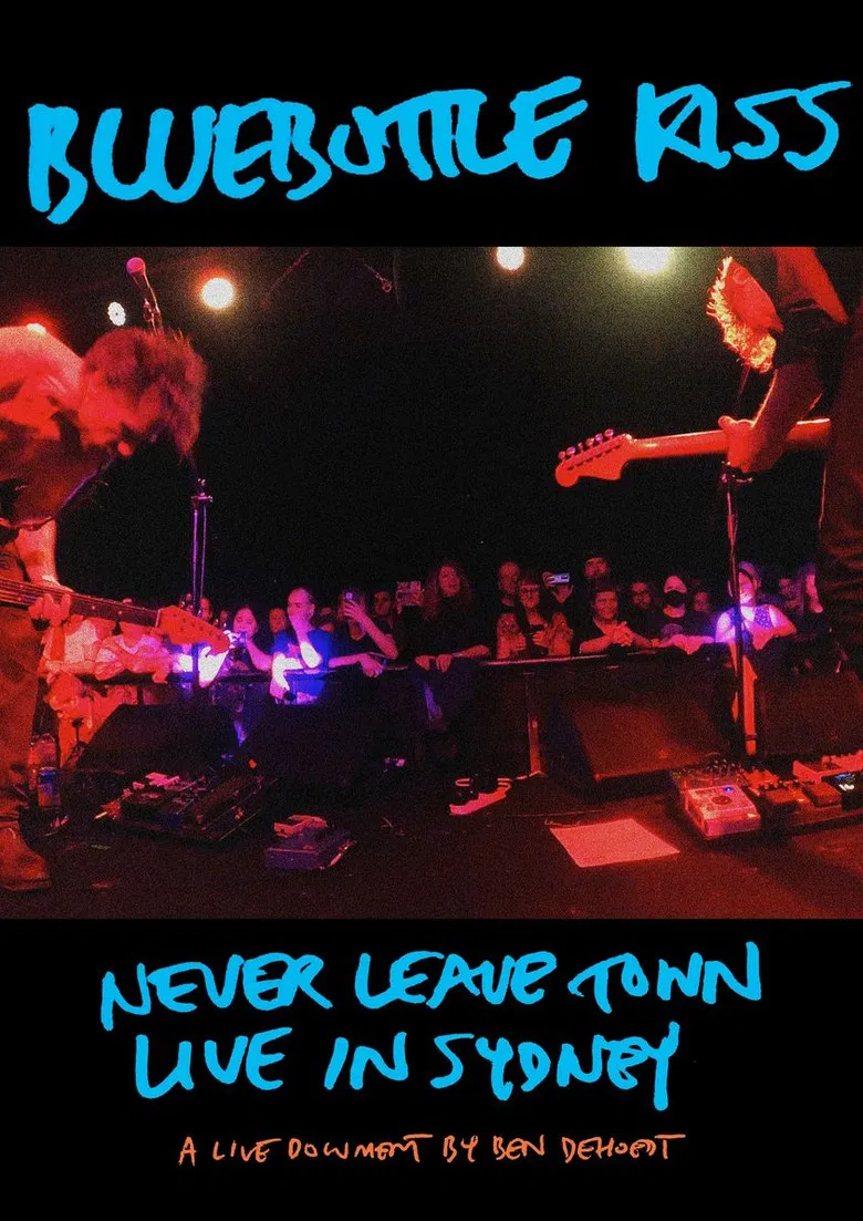 Bluebottle Kiss: Never Leave Town - Live in Sydney poster background